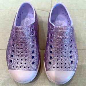 Native Shoes purple sparkly Toddler Size 10